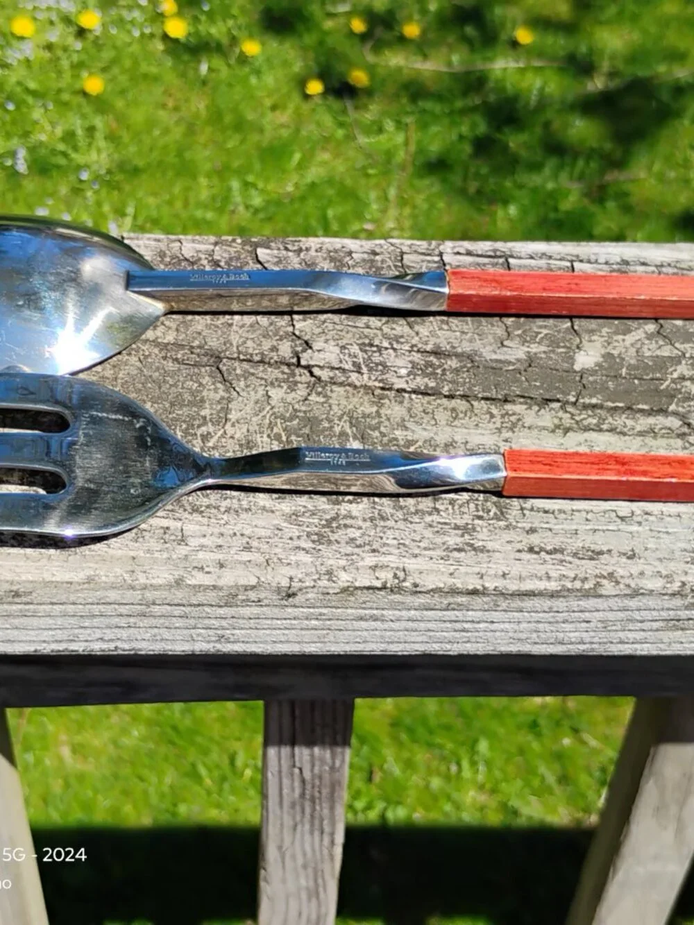 Villeroy and Boch set of 2 salad serving utensils New Wave design modern design